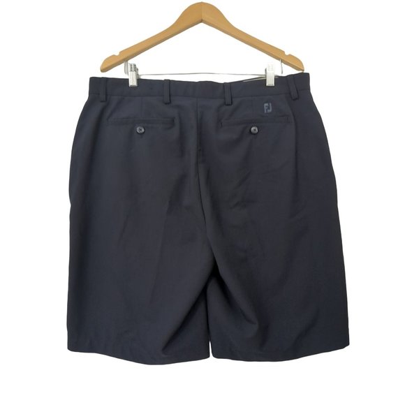FootJoy Golf Shorts Chino Flat Front Mens 36 Navy Blue - Picture 2 of 7